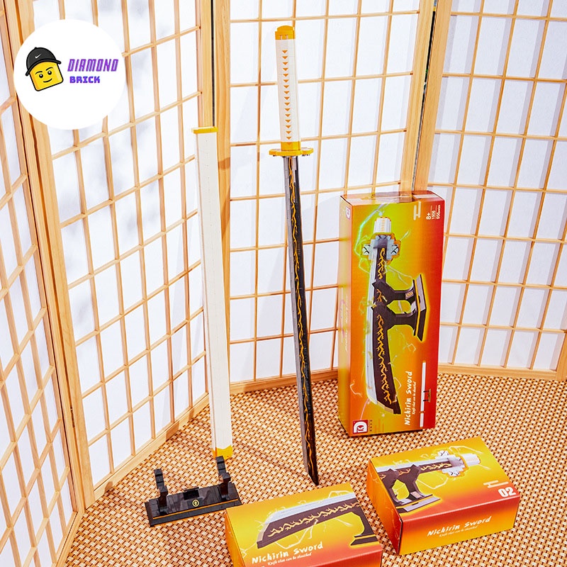 Đồ Chơi Lắp Ráp Mô Hình Nhật Luận Kiếm Của Viêm Trụ Agatsuma Zenitsu Trong Kimetsu no Yaiba Anime DK1506