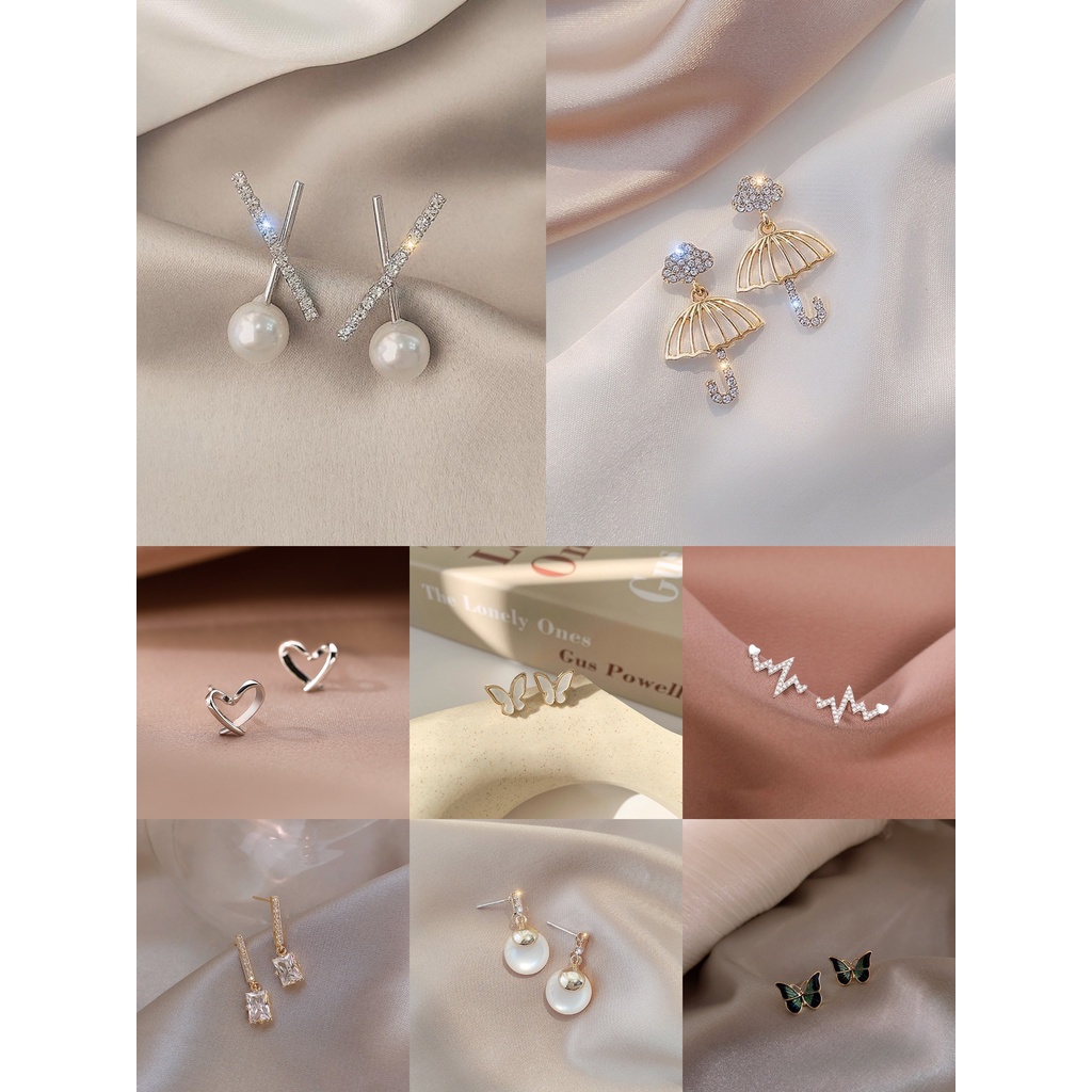 Bông tai nữ Hàn Quốc thời trang, bông tai xinh xắn TieuMiShop