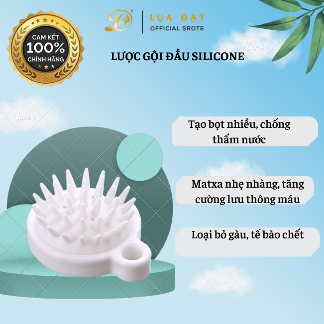 Lược gội đầu Silicone mềm ngăn rụng tóc, chăm sóc da đầu LALITA