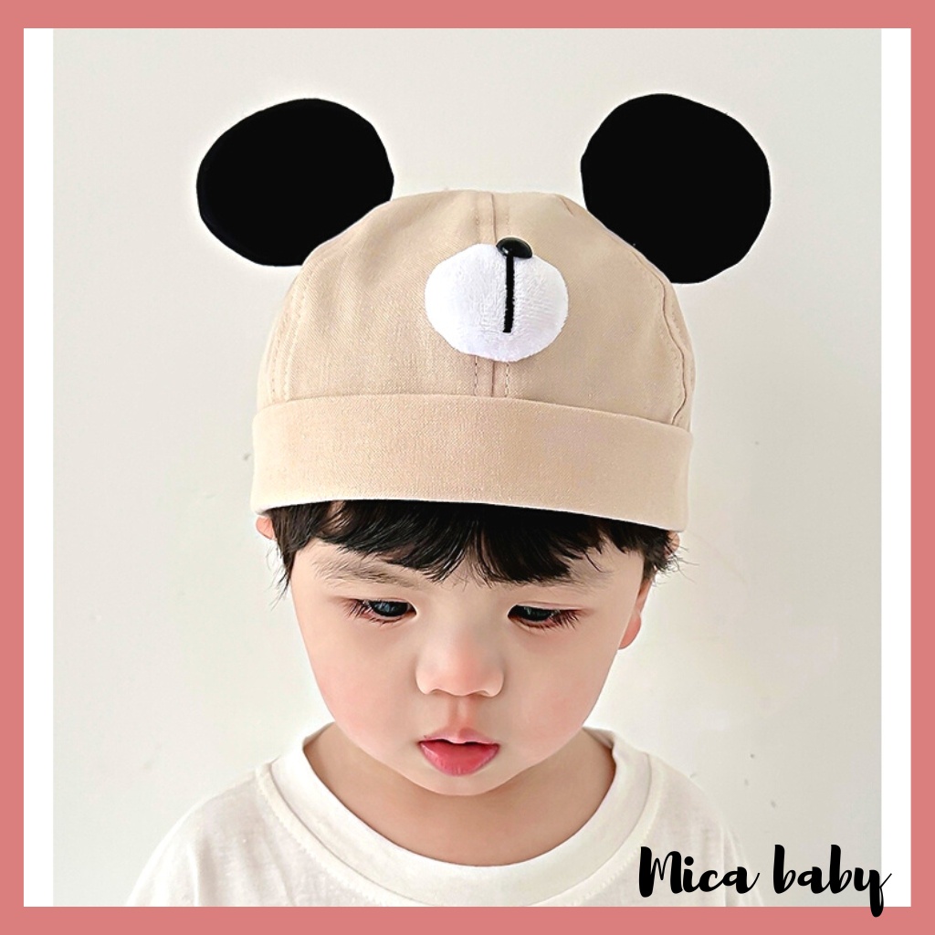 Mũ bucket trẻ em kiểu dáng chụp đầu hình tai chuột Mickey đáng yêu cho bé MH237 Mica baby