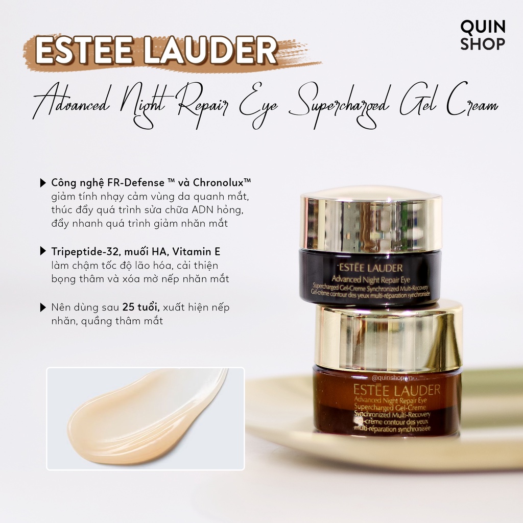 Kem Mắt Giảm Quầng Thâm, Nếp Nhăn Estee Lauder Advanced Night Repair Eye Supercharged Gel Cream
