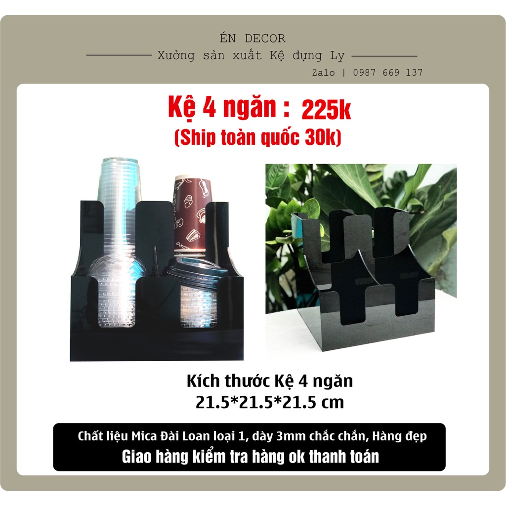 Kệ để ly nhựa, ly giấy quán cafe trà sữa- Chuyên sỉ  fb Xưởng móc khoá Én decor
