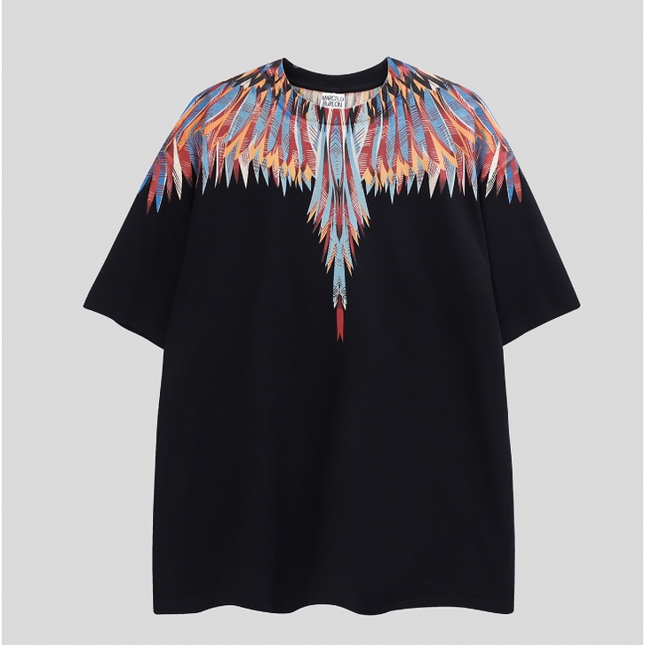 Áo Thun Cotton Ngắn Tay In Hình Đôi Cánh Fashiom MB Jungle Thời Trang