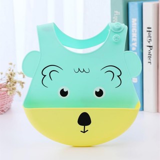 Yếm Ăn Dặm Silicon Loại Đẹp Có Máng Hứng Tiện Lợi Cho Bé Ăn Dặm Sạch Sẽ , Ngon Miệng