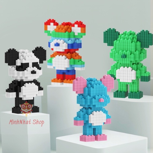 Bộ lắp ghép khối 3D LEGO Gấu Bear brick size 12cm cho bé