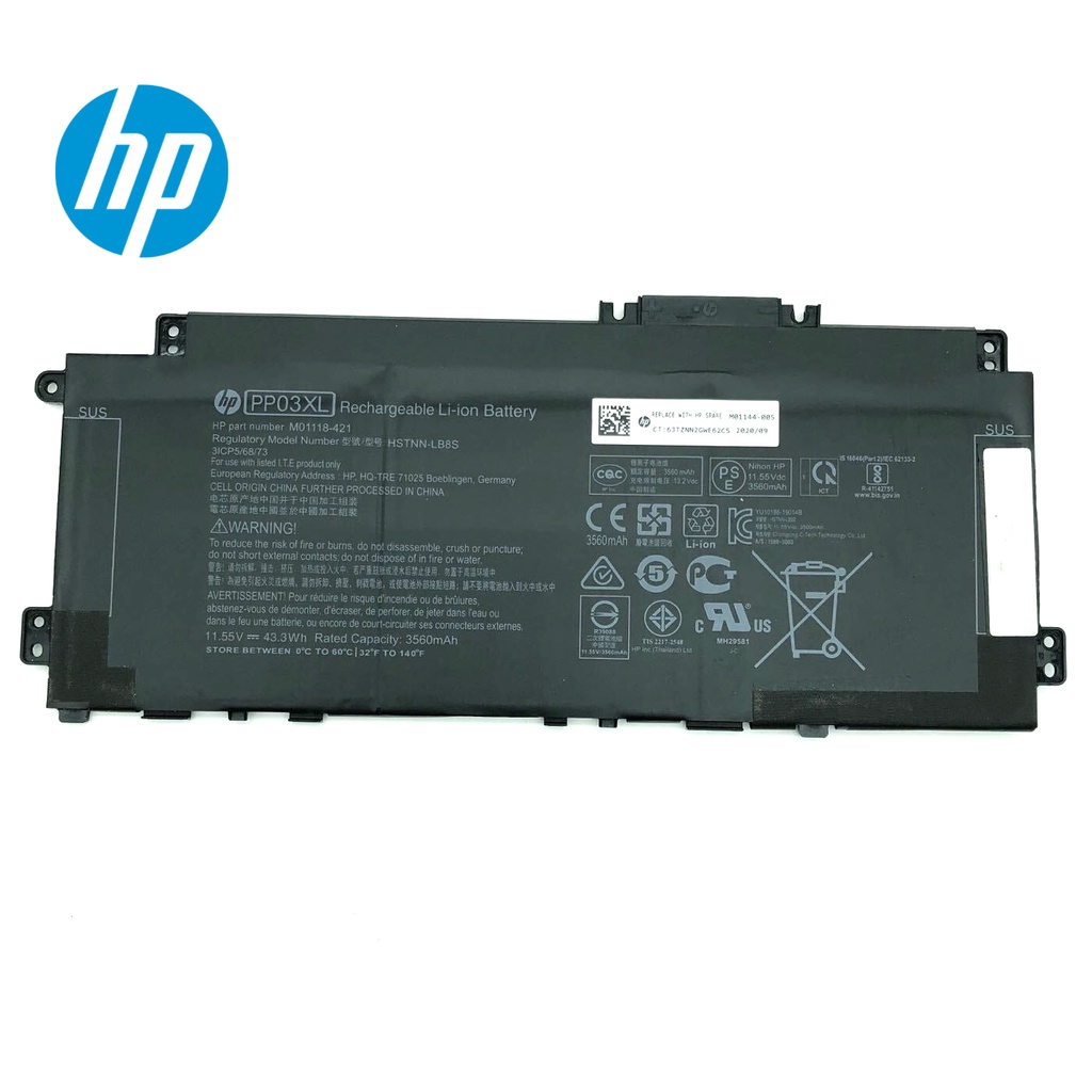 PIN HP Pavilion 13-BB 14-DV 14-DK 15-EH 14M-DW HSTNN-LB8S PP03XL PV03XL Battery