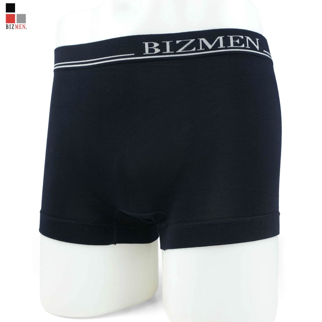 Hộp 3 Quần Boxer Cao Cấp Bizmen Không Đường May, Kháng Khuẩn Khử Mùi, Quần Lót Đùi Nam Sợi Tre (Bamboo) pha Cotton