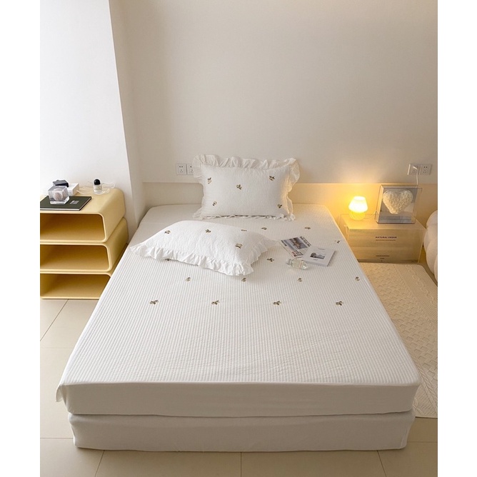 Ga gối cotton hữu cơ Quilting trần bông cao cấp