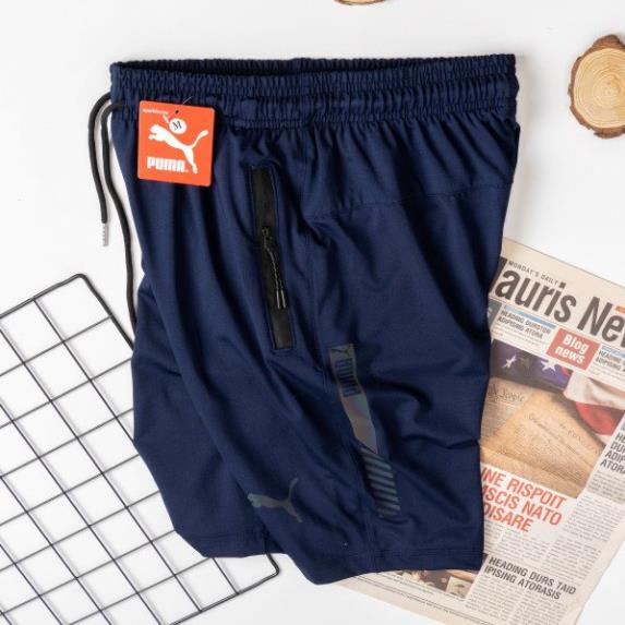 Quần short nam thể thao, Quần đùi chạy sọc nam thun poly cao cấp co dãn 4 chiều