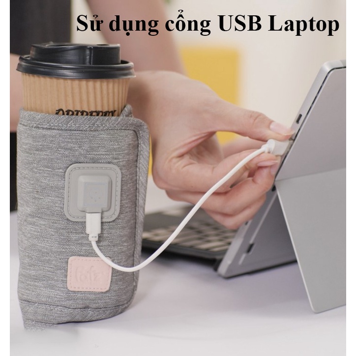 Túi Ủ Bình Sữa Thông Minh Hâm Sữa Di Động - Dụng Cụ Giữ Nhiệt Bình Sữa Cho Bé Bằng USB Phù Hợp Với Tất Cả Các Loại Bình