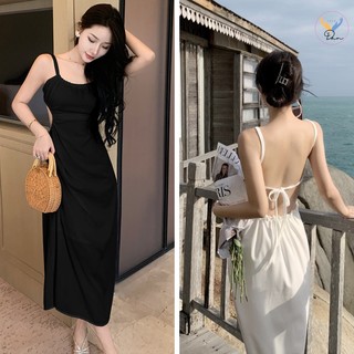 Váy 2 dây - Váy đi biển có mút ngực chất lụa mềm mát cho các nàng đi biển dandan_1314