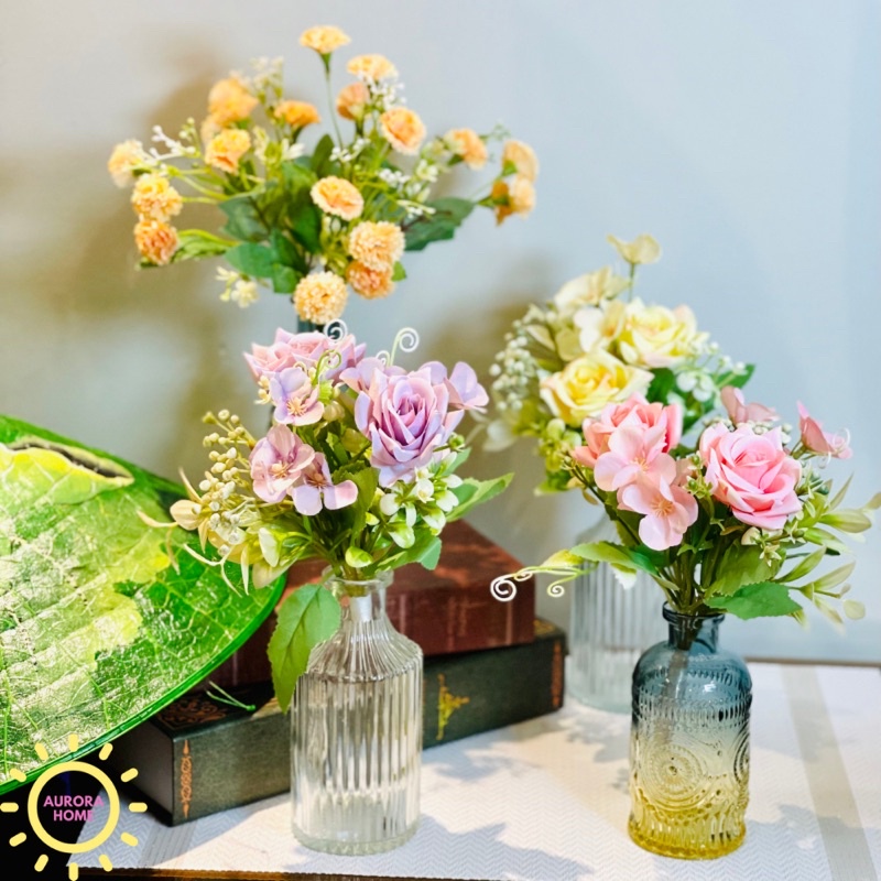 Bình hoa mini để bàn - Bình hoa giả decor handmade | Aurora Home
