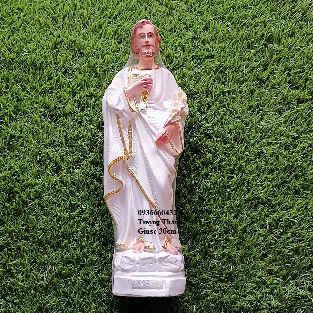 TƯỢNG THÁNH GIUSE 30CM MÀU TRẮNG TƯỢNG CÔNG GIÁO COMPOSITE