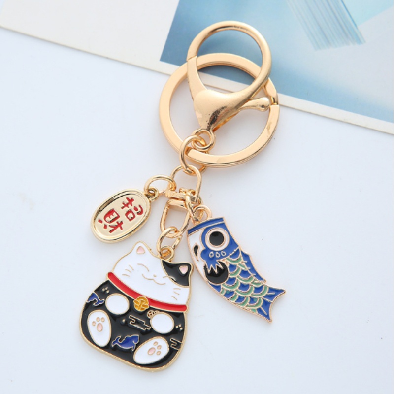 Móc khóa mèo thần tài may mắn