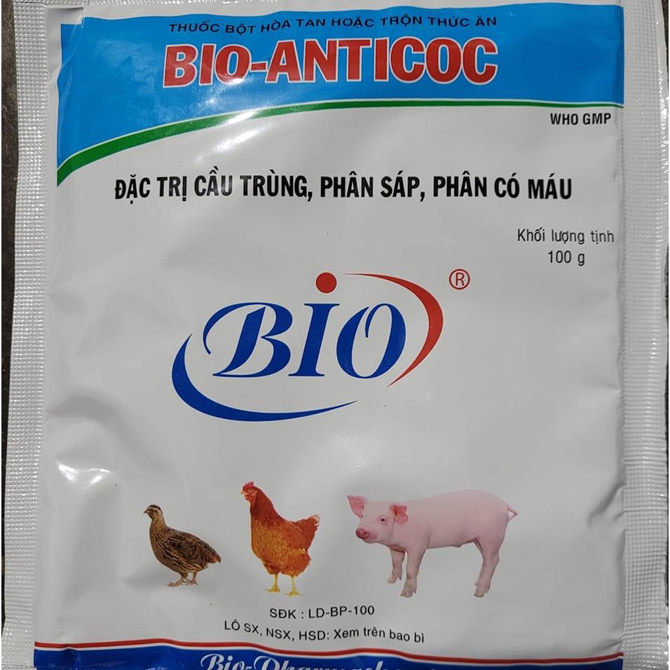 [Giá rẻ] BIO ANTICOC GÓI 100GAM Date 2 năm kể từ ngày sản xuất Vitamin & chất bổ sung dinh dưỡng