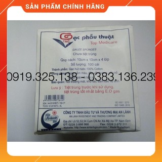 Gạc miếng an lành 100 c/gói , kvt