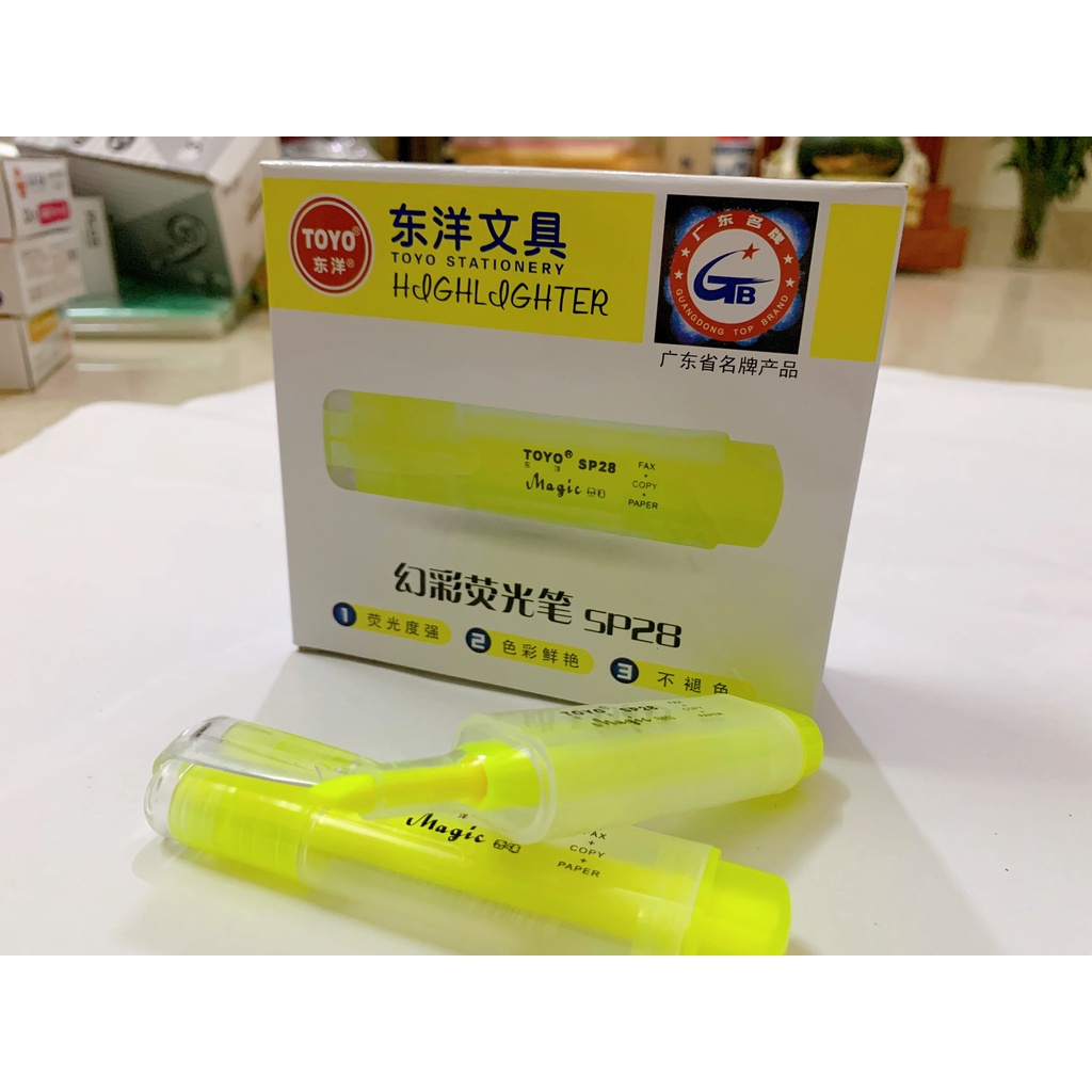 Bút dạ quang, hightlight, nhớ dòng Toyo