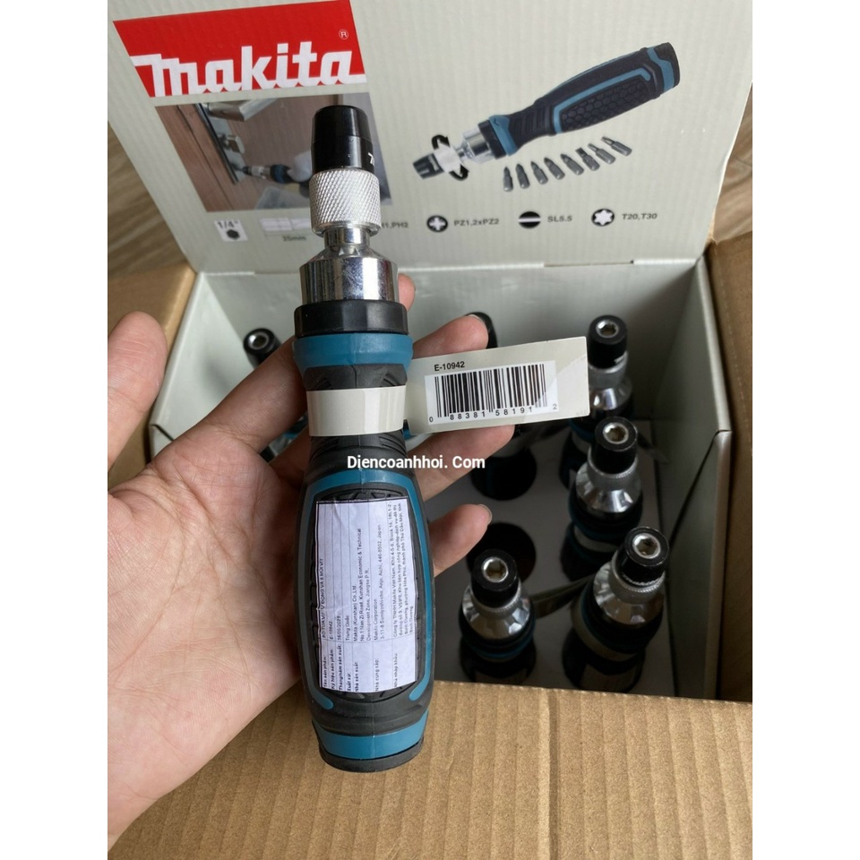 Tua vít tự động kèm mũi vặn Makita E-10942 (8 chi tiết)