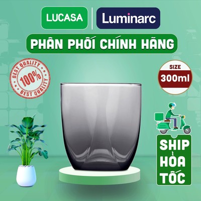 Bộ 6 Ly Thủy Tinh Luminarc Eiffel Grey 300ml - Loại Thấp BOL2957 | Phân Phối Chính Hãng