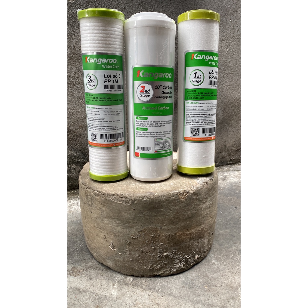 Bộ lõi lọc Kangaroo 1,2,3. chính hãng 100%