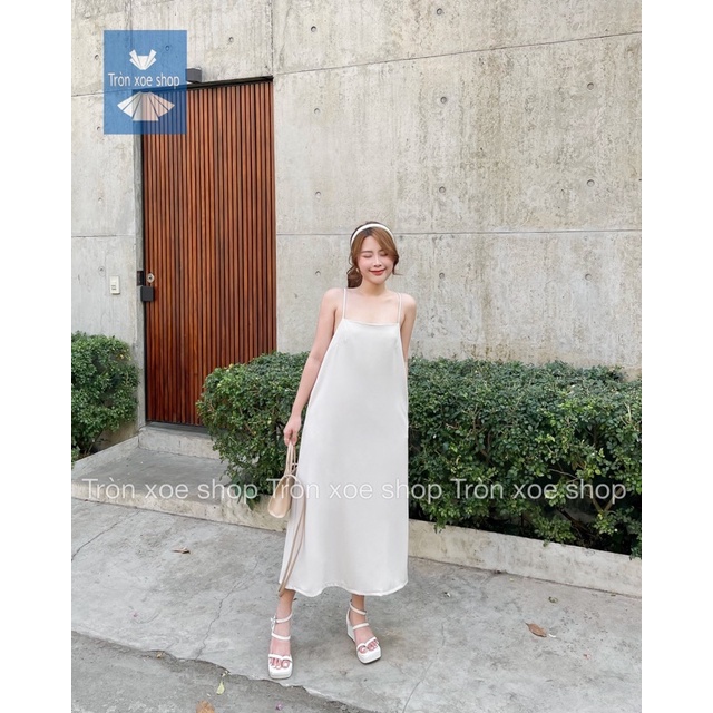 Đầm 2 dây Tròn Xoe Shop hở lung cột dây sexy quyến rũ hình thật do shop chụp Đ2D0079