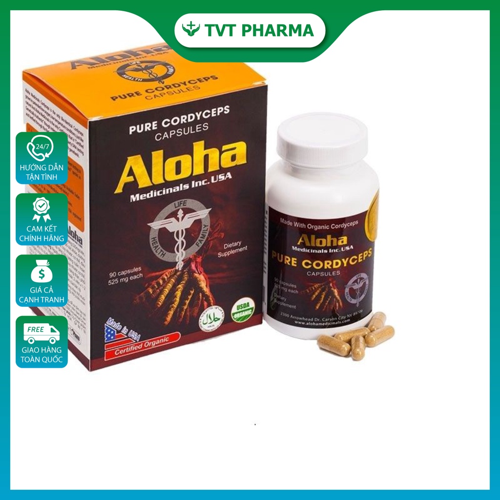 Đông Trùng Hạ Thảo Aloha Pure Cordyceps Capsules