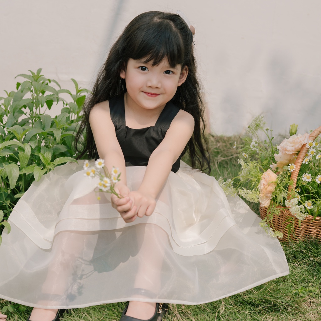 Váy cho bé Sora.bébé Lora Dress hai dây bản to chất liệu thô phối váy bồng bềnh dễ thương