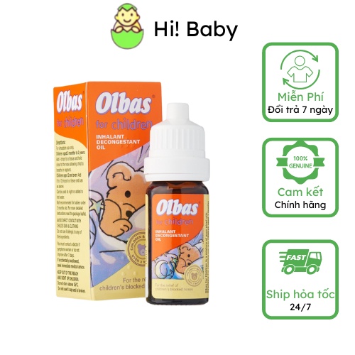 Tinh dầu OLBAS xông mũi cho bé 3M+