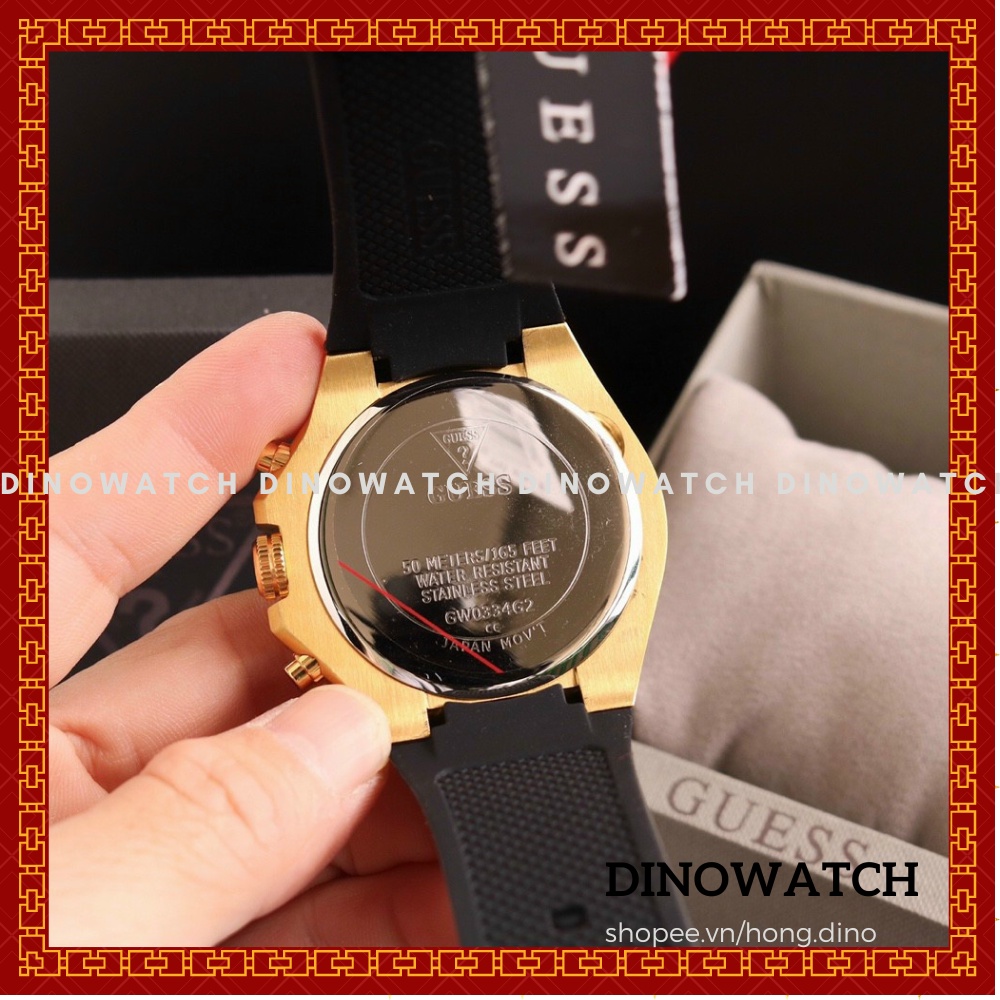 Đồng Hồ Nam Guess GW0334G2 GW0334G3 F.A - Dây Silicon - Size 45mm