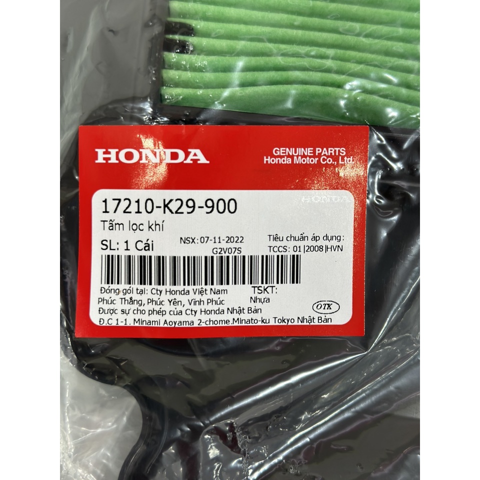 HONDA Lọc gió AB 125, 150 /Shmode/ Vario 125, 150 17210K29900