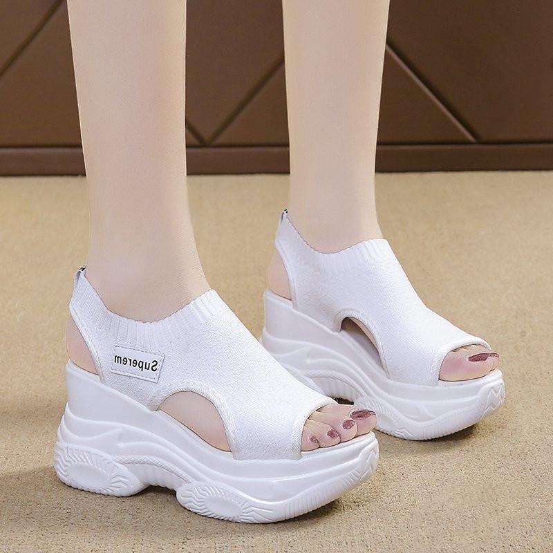 Sandal Đế Xuồng Dày Dặn Phong Cách Thời Trang Roman Hàn Quốc 2022 Mới