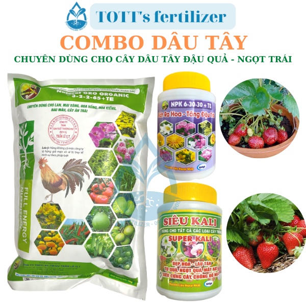 Phân bón dâu tây, cà chua và cây ăn trái, (gà,ka,6-30) TOTT's fertilizer