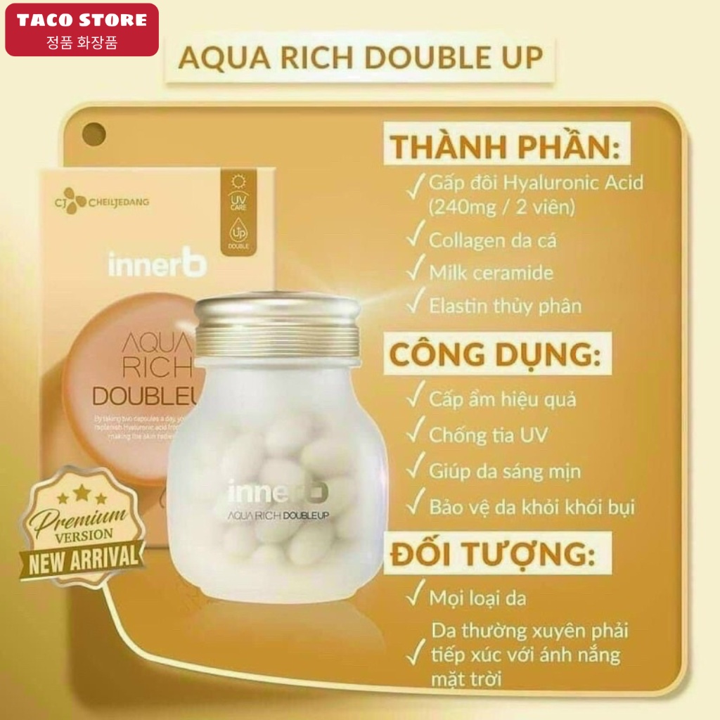 Viên Uống Cấp Nước Và Collagen Innerb Aqua Rich