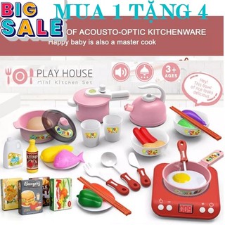 Đồ chơi nhà bếp, Bộ đồ chơi nấu ăn 36 món Play House, Mini kitchen, bếp xe đẩy