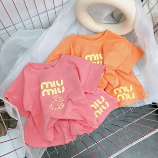 Bộ cộc tay mùa hè Thỏ MIUMIU cho bé gái chất cotton mềm mát