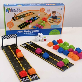 [Hàng nhập khẩu Mỹ] Bộ học toán cùng trò chơi đường đua - Mini Motor Math Activity Set -Learning Resources