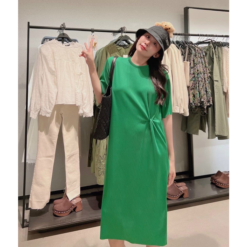 Đầm maxi suông dài dập ly xoắn eo 6 màu cá tính, đầm thiết kế dáng dài