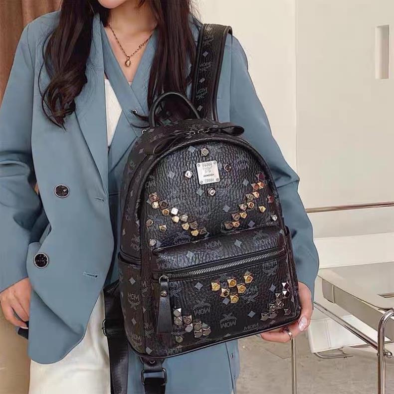 Balo da PU cao cấp chống nước balo thơi trang kích thước 40cm vừa A4