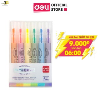 6 cây bút dấu dòng deli s624