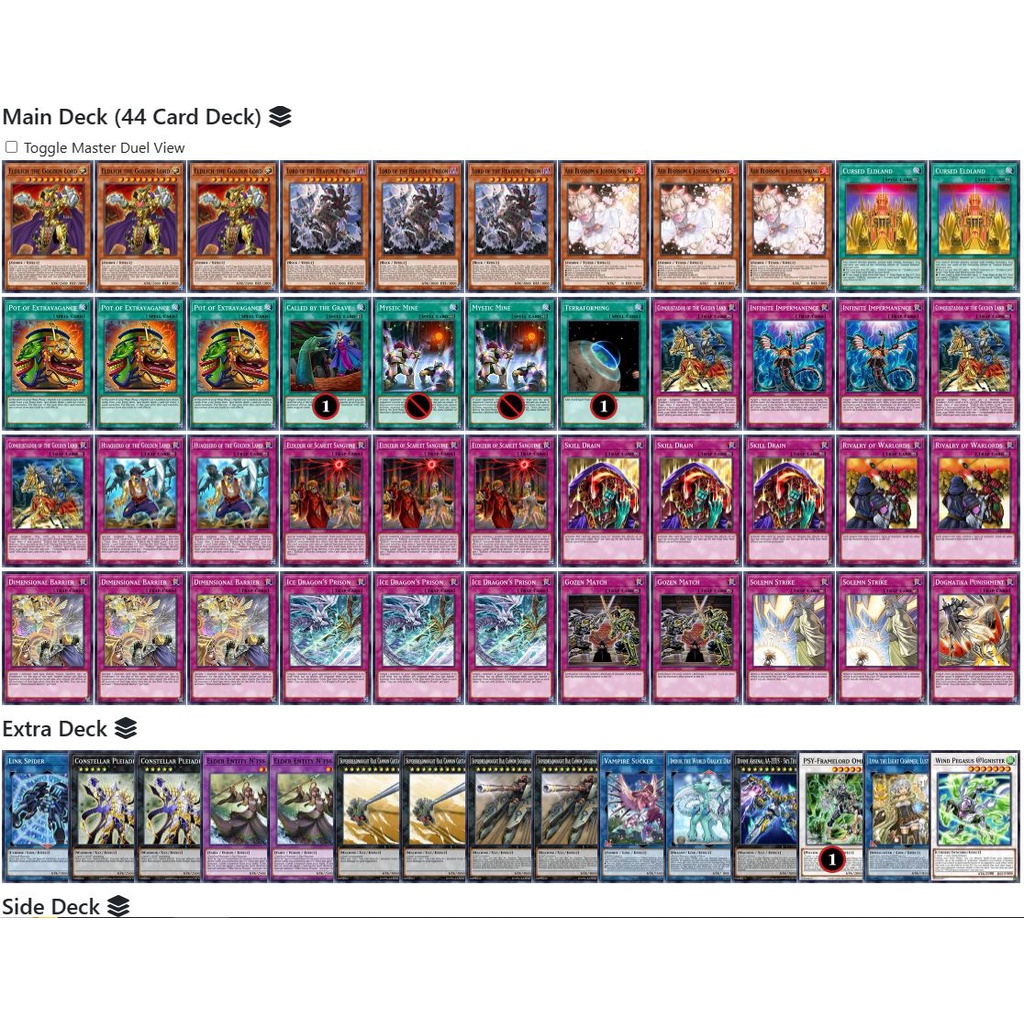 Bài YuGiOh - Bộ 54 lá bài ELDLICH - ELDLICH  Deck - Card Game VN Giá Rẻ