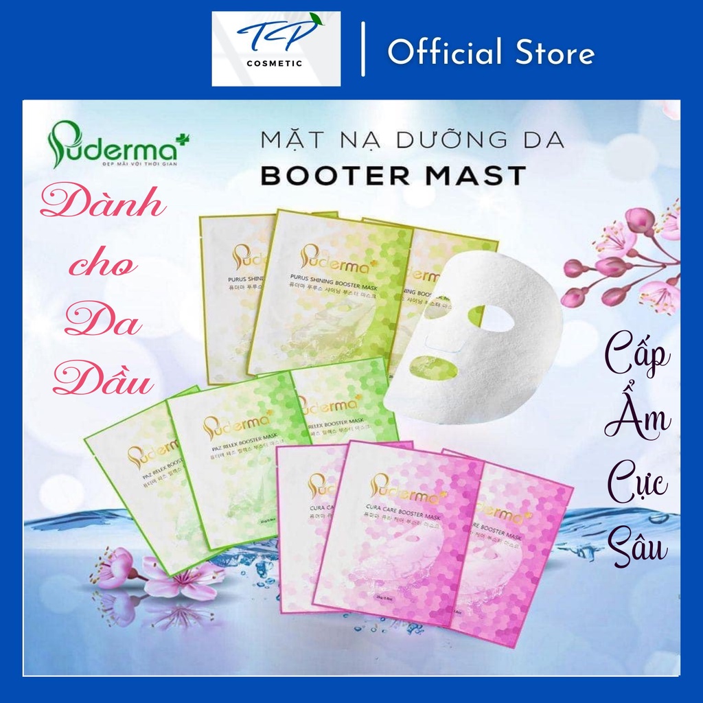 Mặt Nạ Hồng PUDERMA dành cho Da Dầu: cấp ẩm sâu, cung cấp dưỡng chất, ngăn ngừa nếp nhăn, sáng mịn da
