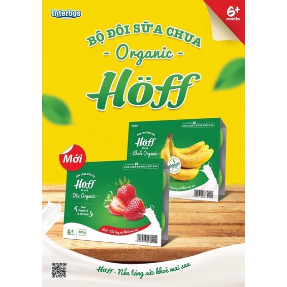 Combo 2 lốc Dâu _ Chuối Oganic