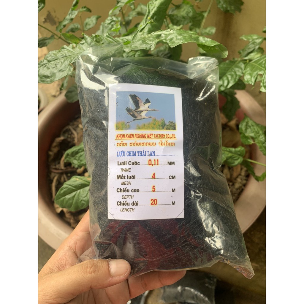 Lưới Bẫy Chim Chào Mào, Họa Mi, Sẻ Cao 5m , Độ Dài Từ 10m-50m, Lưới Chim Thái Lan