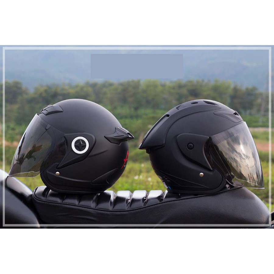 Nón bảo hiểm 3/4 Asia M115 và M168 kính tráng gương  đủ size L,Xl chính hãng BH 12 tháng
