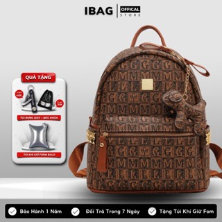 Balo da thời trang ulzzang nam nữ balo lv da PU cao cấp chống nước cặp mcm đi học đi chơi balo đựng laptop 14 inh- IBAG