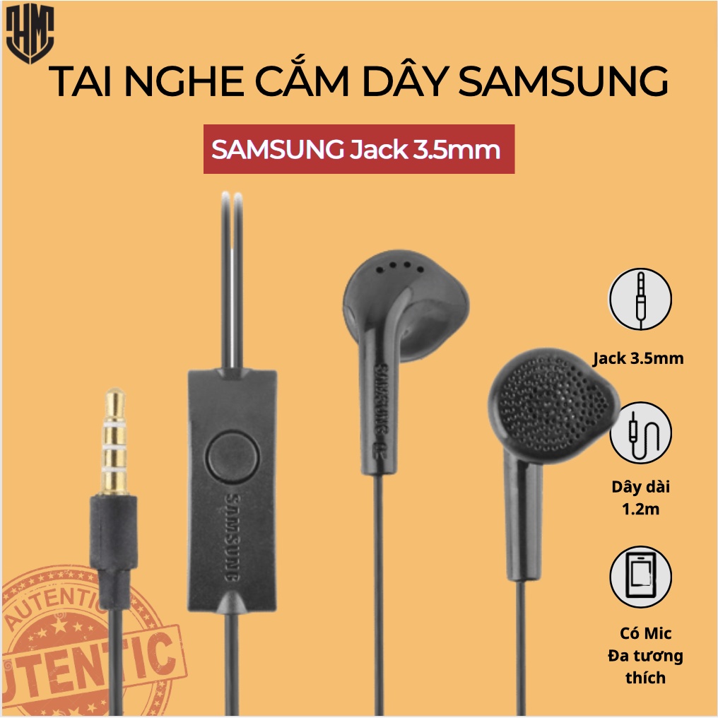 [Mã BMLT35] Tai Nghe cho Samsung các dòng A/J/M - Có mic , jack 3.5mm, Chơi game nghe nhạc - Hàng Chính Hãng