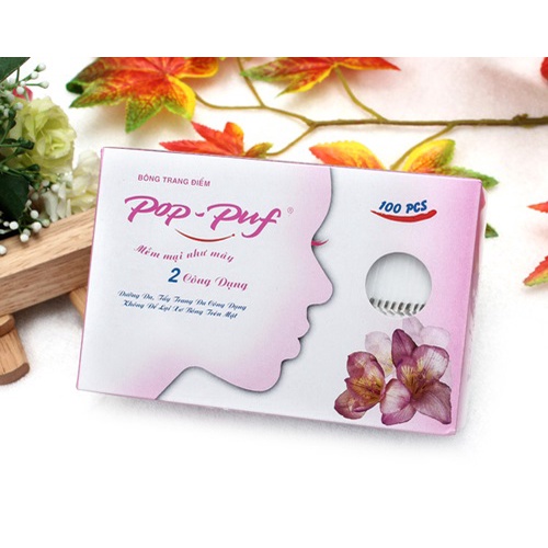 Bông Tẩy Trang Pop Puf Classic 100 Miếng