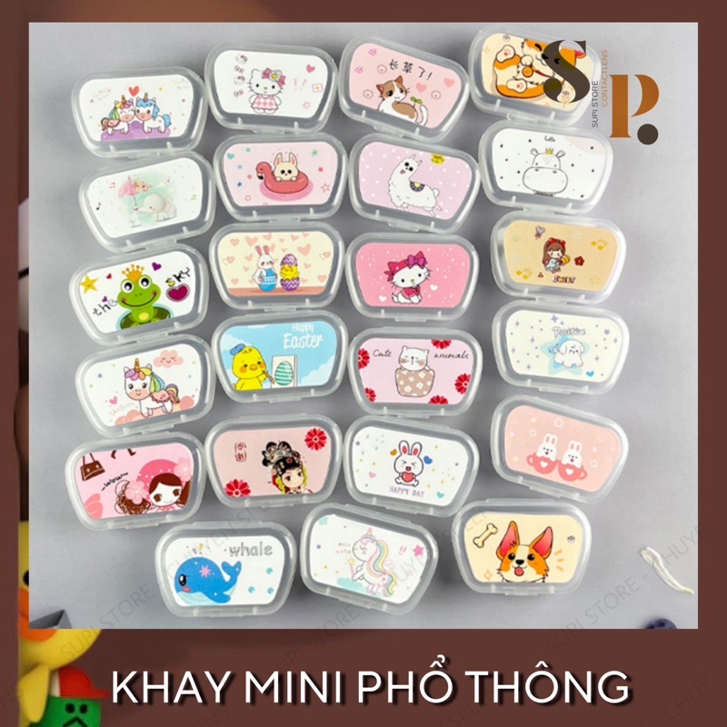 KHAY GƯƠNG MINI - Khay hộp đựng lens có nhíp gắp và đồ đeo lens , Phụ kiện lens