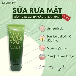 Sữa Rửa Mặt Cho Da Nhạy Cảm Almonds