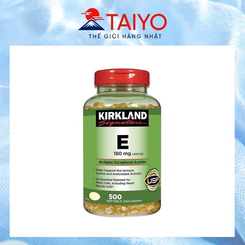 Viên uống vitamin E kirland 400ui 500 viên nội địa USA
